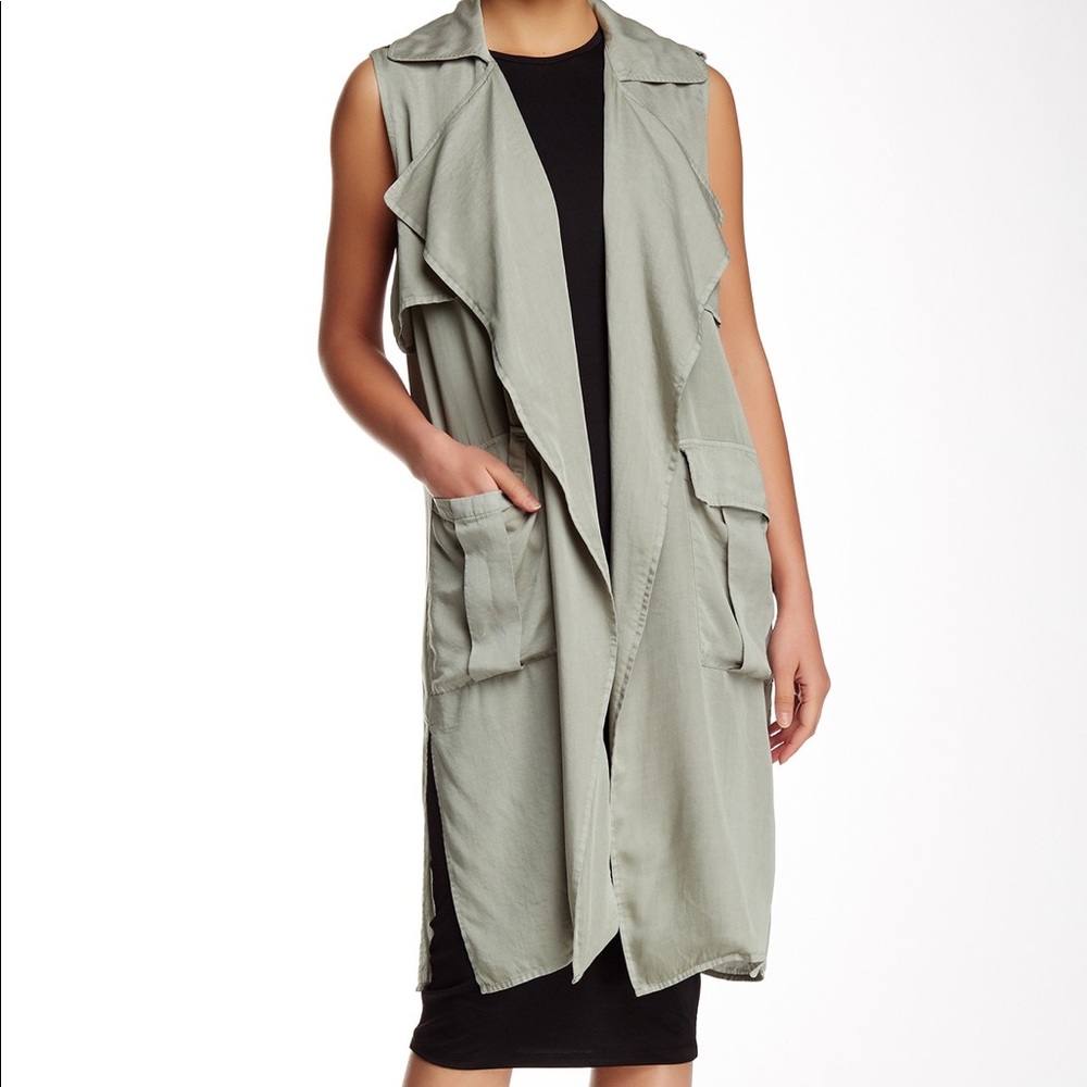 Walter Baker Terry Sleeveless Vest in Olive